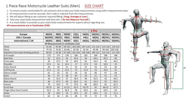 Size Chart For Suit